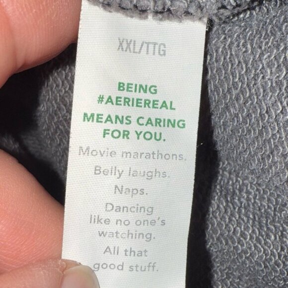 Aerie Charcoal Gray Women's Sweatshirt - Picture 5 of 5